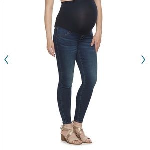 a:glow Full Belly Panel maternity jeggings, size 2